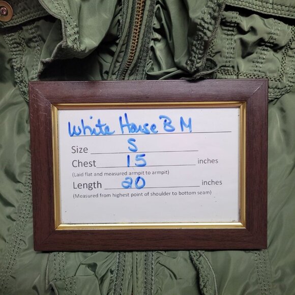 White House Black Market Ruffle Jacket Zip Pocket Green Womens Small Lightweight - Picture 8 of 11